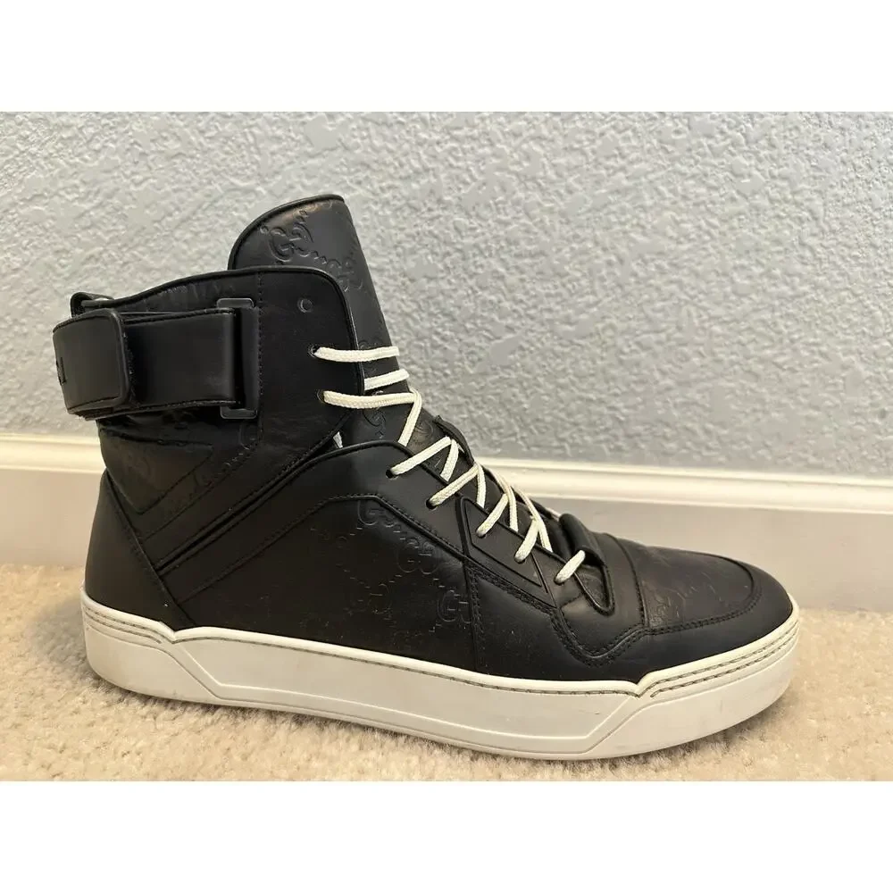 AUTHENTIC GUCCI GUCCISSIMA HIGHTOP SNEAKERS GG 11 (fits USA 12) 451141